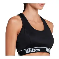 WILSON - Top Deportivo Mujer Elástico Brasier Sujetador Negro