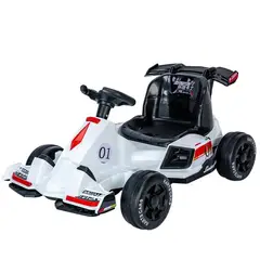 KIDSHOP - Carro Montable Eléctrico Control Remoto F1 LB615 Blanco-