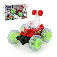 KIDSHOP - Carro Loco Recargable Control Remoto Acrobacias 360 Juguete rojo