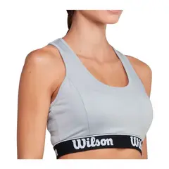 WILSON - Top Deportivo Mujer Elástico Brasier Sujetador Gris