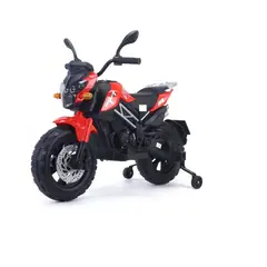 KIDSHOP - Moto Electrica Cross Llantas Auxliares 2 A 6 Años ROJA X-171_.