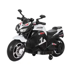 KIDSHOP - Moto Electrica Montble Niño Carro Pito Recargble blanco 6689-