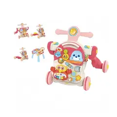 KIDSHOP - Andadera Caminador 4 En 1 Mesa Bebes Juguetes Rosa HE0827