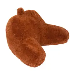 BANZAY - Cojín Anatómico Para TV y Lectura Funda Peluda- Café