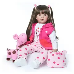KIDSHOP - Muñeca bebé realista de 60 cm muñeco de bebé A1919B Jirafa-