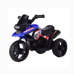 KIDSHOP - Moto Carro Electrico Niños Recargable Montable Trimoto PT604 Azul_.