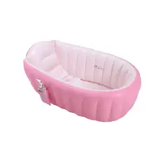 KIDSHOP - Piscina Bañera Tina Inflable Para Bebes 88x58x28 cm Rosado