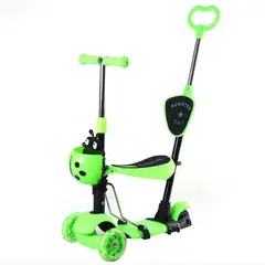 KIDSHOP - Scooter Patineta Mariquita 5 En 1 Removible 2864 Verde