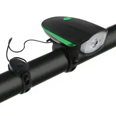 KIDSHOP - Luz Led Bicicleta + Pito Recargable 7588 Verde