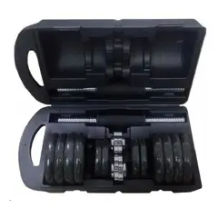 KIDSHOP - Kit pesas mancuernas 20 kg 40 lb gimnasio portatil + estuche