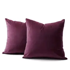 BANZAY - Cojin X2 Decorativo Cuadrado En Tela - Lila
