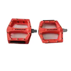 VENZO - Pedales Bicicleta MTB en aluminio 9/16 Color Rosado Con Taches