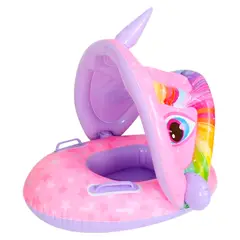 GENERICO - Flotador Bebés Camaleón Techo Sombrilla Piscina Original ROS