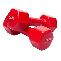 VITTORIA - Par mancuernas pesas recubiertas en vinilo 6lb colores gym