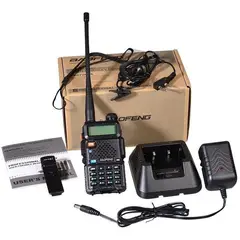 KIDSHOP - Radio baofeng bf-uv5ra 1.5 walkie-talkie de doble banda - negro