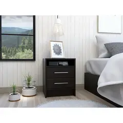 RTA MUEBLES - Mesa de noche eter mlw 2650 wengue negro