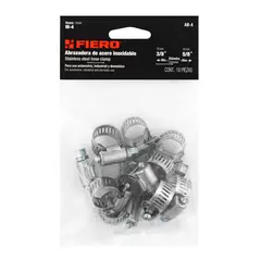 FIERO - 10 Abrazaderas En Acero Inoxidable Desde 10 Mm A 16 Mm