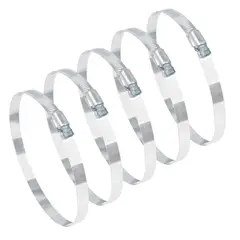 FIERO - 5 Abrazaderas En Acero Inoxidable Desde 130 Mm A 152 Mm