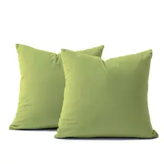 BANZAY - Cojin X2 Decorativo Cuadrado En Tela - Verde Pistacho