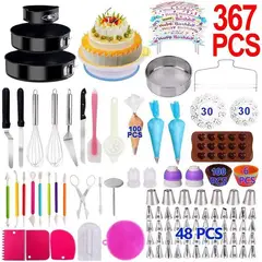 KIDSHOP - Kit pastelería decoración tortas ponqués pasteles 367 piezas