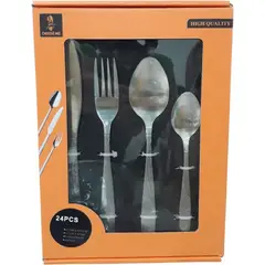 KIDSHOP - Juego de cubiertos set 24 piezas acero inoxidable prol-2-