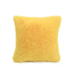 BANZAY - Funda Para Cojin Peludo Amarillo