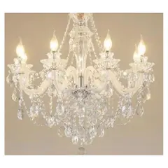 KIDSHOP - Lámpara colgante en cristal de 6 luces blanca