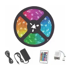 KIDSHOP - Cinta led multicolor con adaptador y control 16 colores