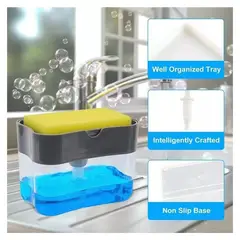 KIDSHOP - Dispensador De Jabon Liquido Lavaplatos Con Esponja Cocina 15628-5