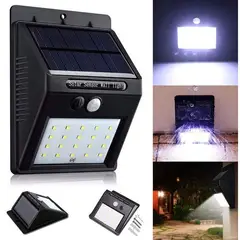 KIDSHOP - Lámpara luz led Exteriores Sensor Movimiento Panel Solar 152792