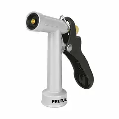 PRETUL - Pistola Metálica De 2 Funciones Para Manguera, Largo 10 Cm