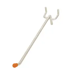 TRUPER - Gancho Recto De 10 Cm Para Panel Ranurado, Con Punta De Goma