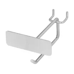 TRUPER - Gancho Recto De 10 Cm Para Panel Ranurado, Con Portaetiqueta