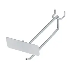TRUPER - Gancho Recto De 15 Cm Para Panel Ranurado, Con Portaetiqueta