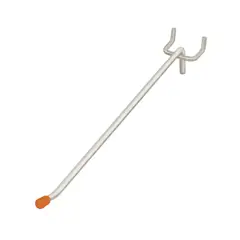TRUPER - Gancho Recto De 20 Cm Para Panel Ranurado, Con Punta De Goma