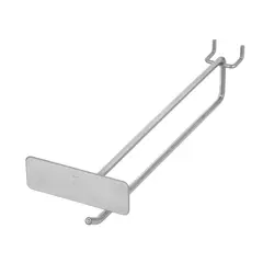 TRUPER - Gancho Recto De 23 Cm Para Panel Ranurado, Con Portaetiqueta