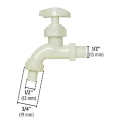 PRETUL - Llave De Agua Abs 1-2 Pulgadas Jardin Inlcuye Conector Rápido