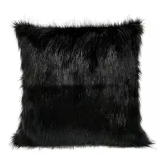 BANZAY - Funda Para Cojin Peluche Largo Negro