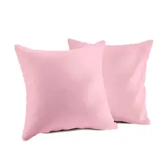 BANZAY - Funda X2 Cojines Decorativos Cuadrados en Tela - Rosado