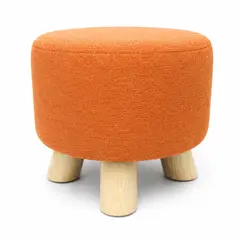 BANZAY - Puff Auxiliar Butaco ReposaPies Redondo - Naranja