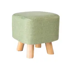 BANZAY - Puff Auxiliar Butaco Cuadrado ReposaPies - Verde Menta