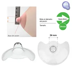 MEDELA - Pezoneras para lactancia POR UNIDAD Talla L