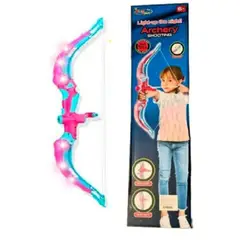 JUGUETERIA EXPRESS - Juguete de disparos arco y flecha de niña con luces
