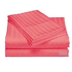 GENERICO - Juego De Sábanas Bella Home Semi Doble 120x190x30 Cm Coral