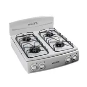 ABBA - Estufa de Mesa 4 Puestos Gas Natural Gris