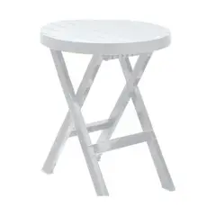 RIMAX - Mesa Plegable Redonda Baru Gris Hielo