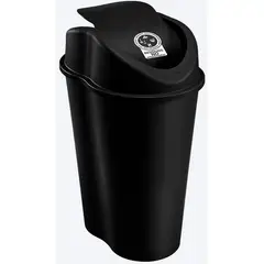 RIMAX - Papelera Tapa Vaiven 25 Litros Negra