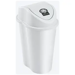 RIMAX - Papelera Tapa Vaiven 25 Litros Blanca