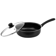 IMUSA - Sarten Smart Tapa de Vidrio 24 Cm Antiadherente