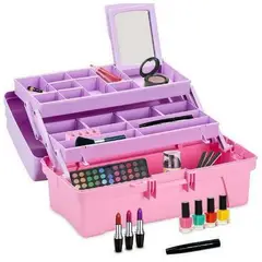 RIMAX - Caja Organizadora Vanity Rosado Lila 14"